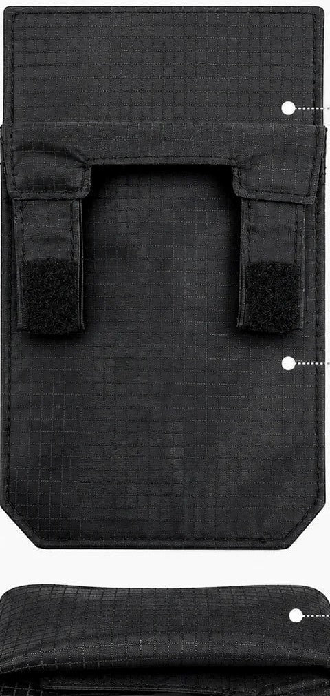 Cartera de cinturón en tela ripstop negra