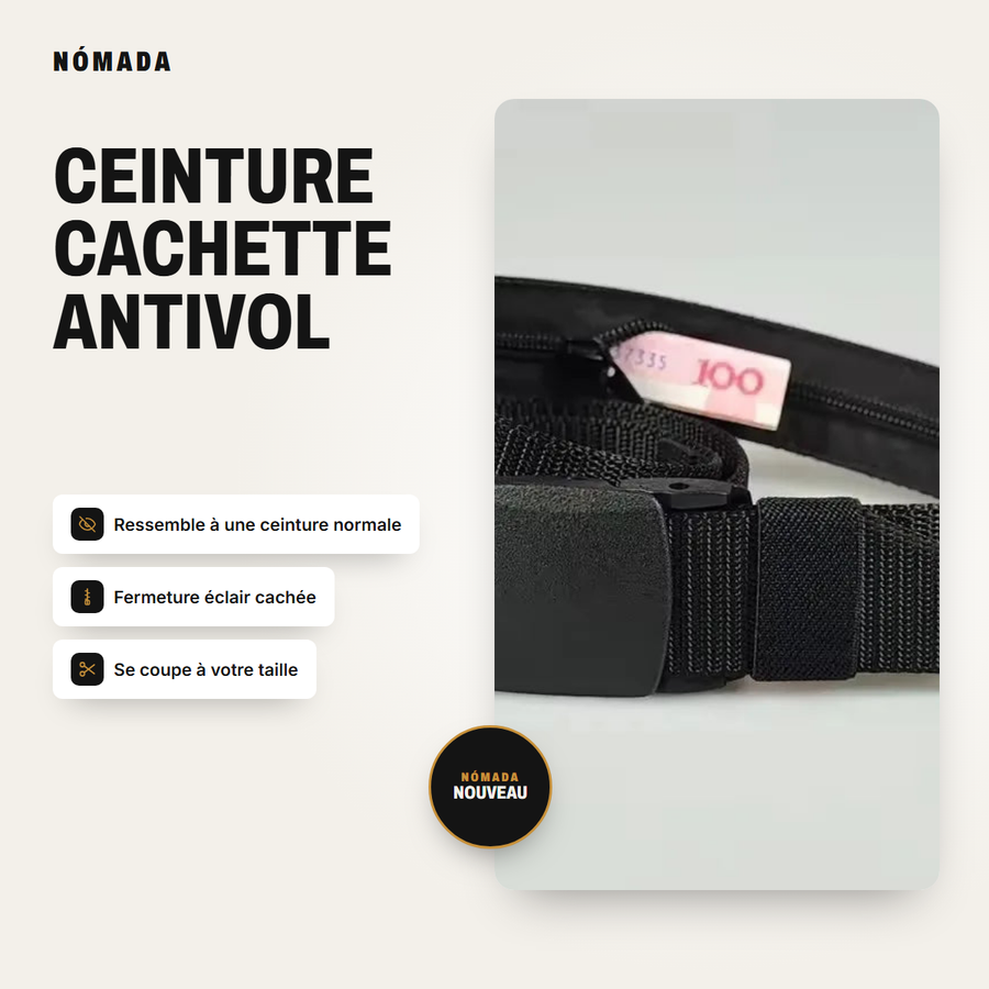 Ceinture cachette antivol